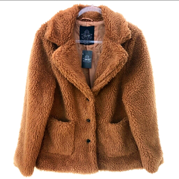louise paris Jackets & Blazers - 🎉HP🐻Teddy Bear Faux Fur Coat🐻